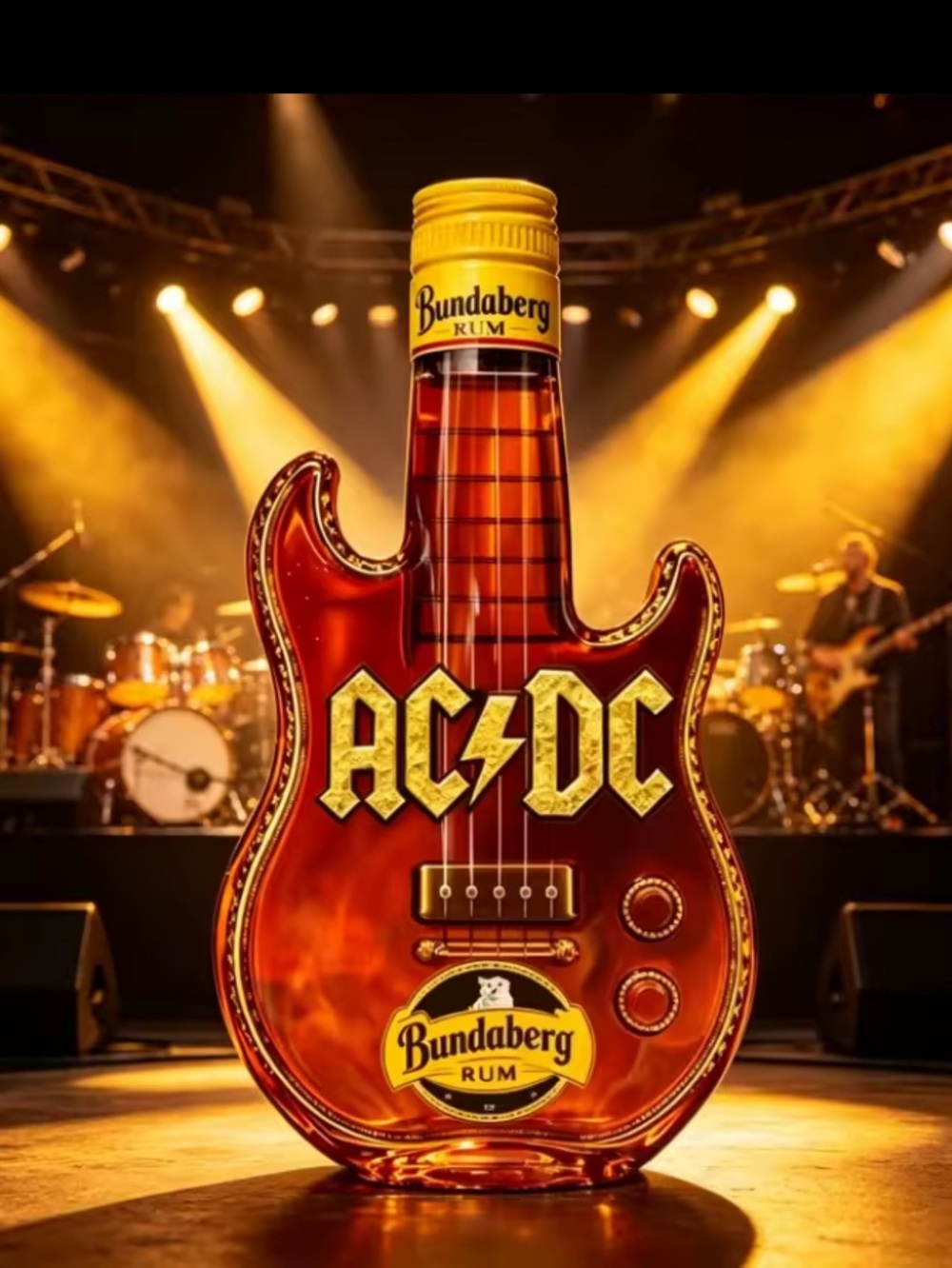 AC/DC Guitar Bottle  Decanter - Picture 5 of 12